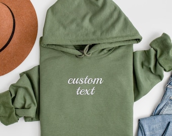 Customize your Hoodie, Personalized Embroidered Hoodie, Custom Adult Hoodie, More Font Styles, More Thread Colors