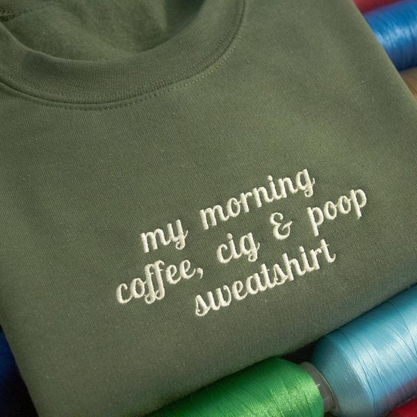 Custom Embroidered Sweatshirt, Custom Text Sweater, Personalized Crewneck Sweater, Center Only, More Color Options, More Font Options