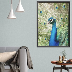 PEACOCK Peafowl Printable Poster Wall Decor Art, UNFRAMED Baby Woodland Forest Animal Nursery Print, Instant Digital Download image 5