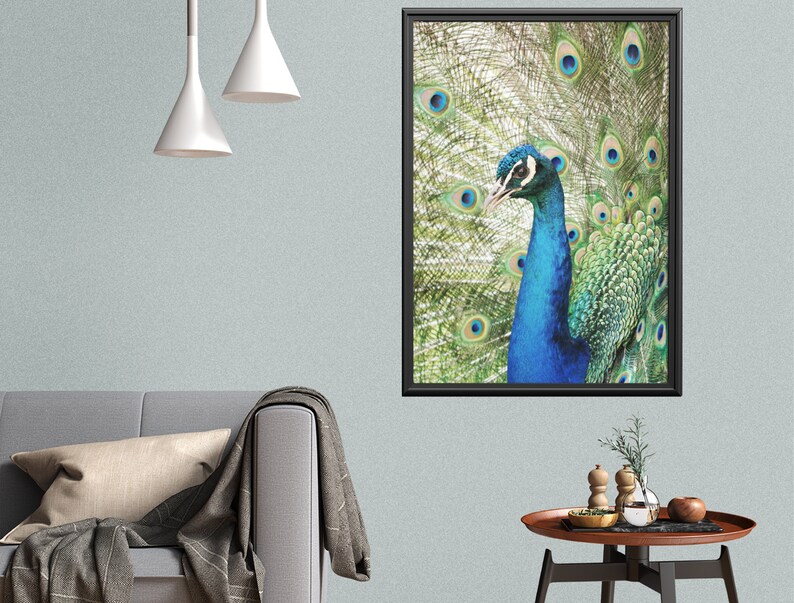 PEACOCK Peafowl Printable Poster Wall Decor Art, UNFRAMED Baby Woodland Forest Animal Nursery Print, Instant Digital Download image 5