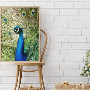 PEACOCK Peafowl Printable Poster Wall Decor Art, UNFRAMED Baby Woodland Forest Animal Nursery Print, Instant Digital Download image 8