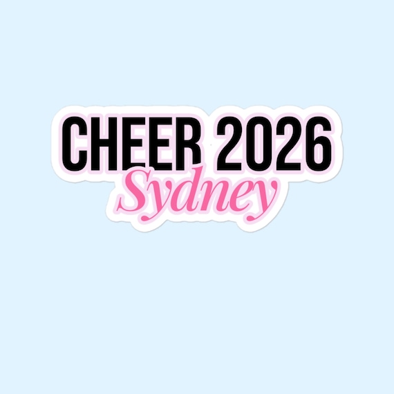 Personalized cheerleader name sticker for a tumbler