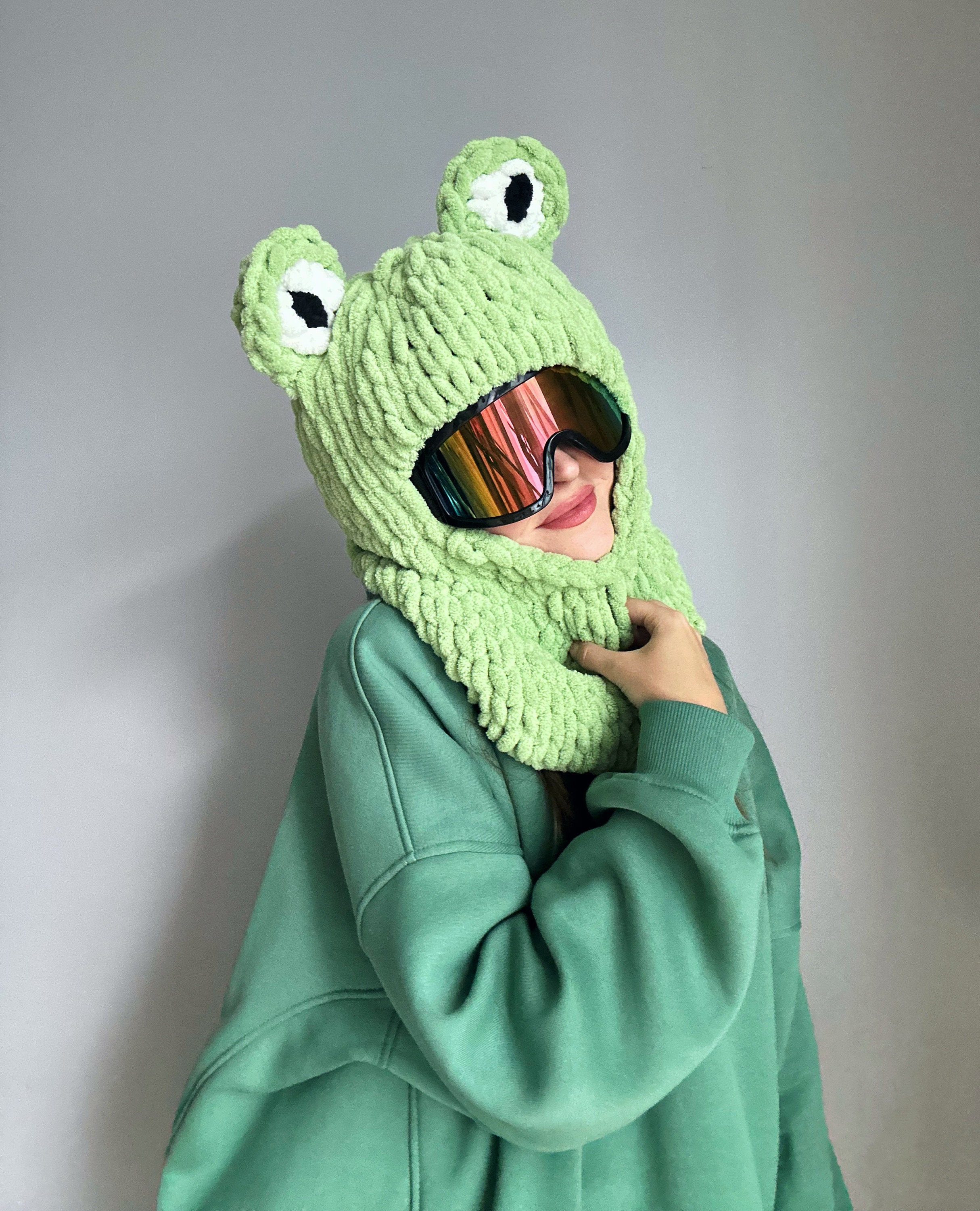 Frog Ski Mask, Ski Helmet Balaclava, Bear Hood, Helmet  display picture 1