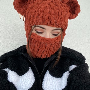Crochet Knitted Bear Ears Hand Knitted Crochet Bear Ears - Etsy