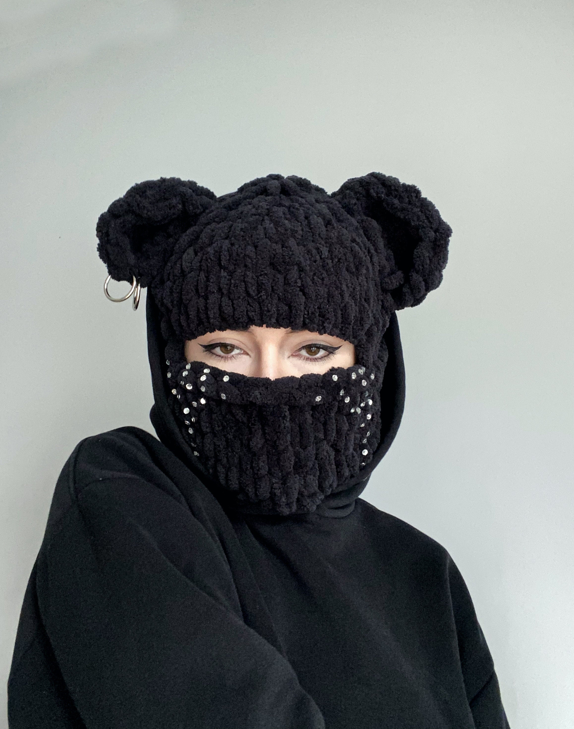 Sexy Crystal Balaclava With Bear / Bunny Ears /craing Bear Ski - Etsy  Australia