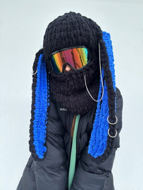 Bunny Balaclava Ski Mask, Bunny Ski Mask, Bunny Ear Ski Helmet