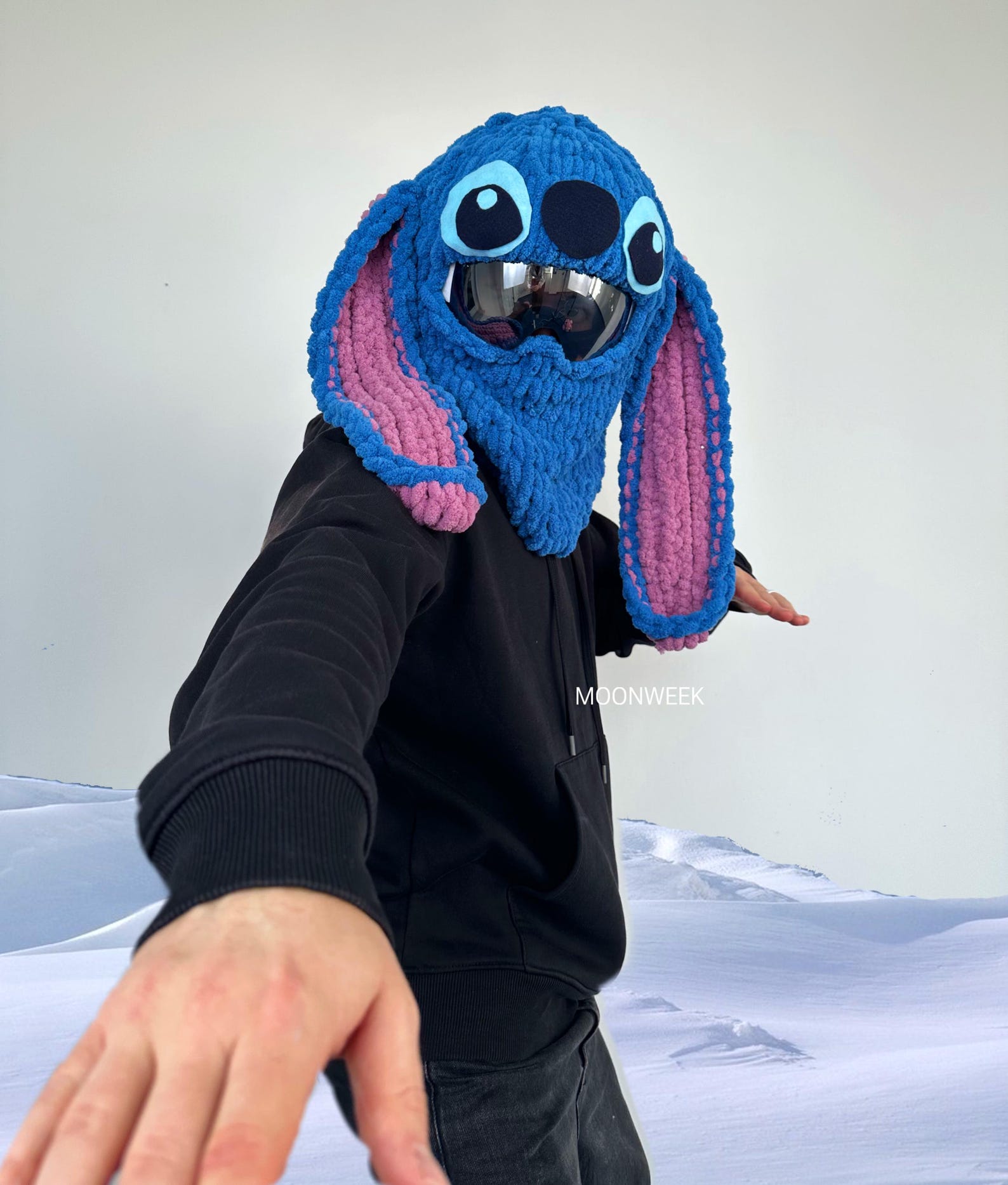 Alien Helmet Cover Ski Mask, Angel Pink Bunny Ski Helmet Balaclava ...