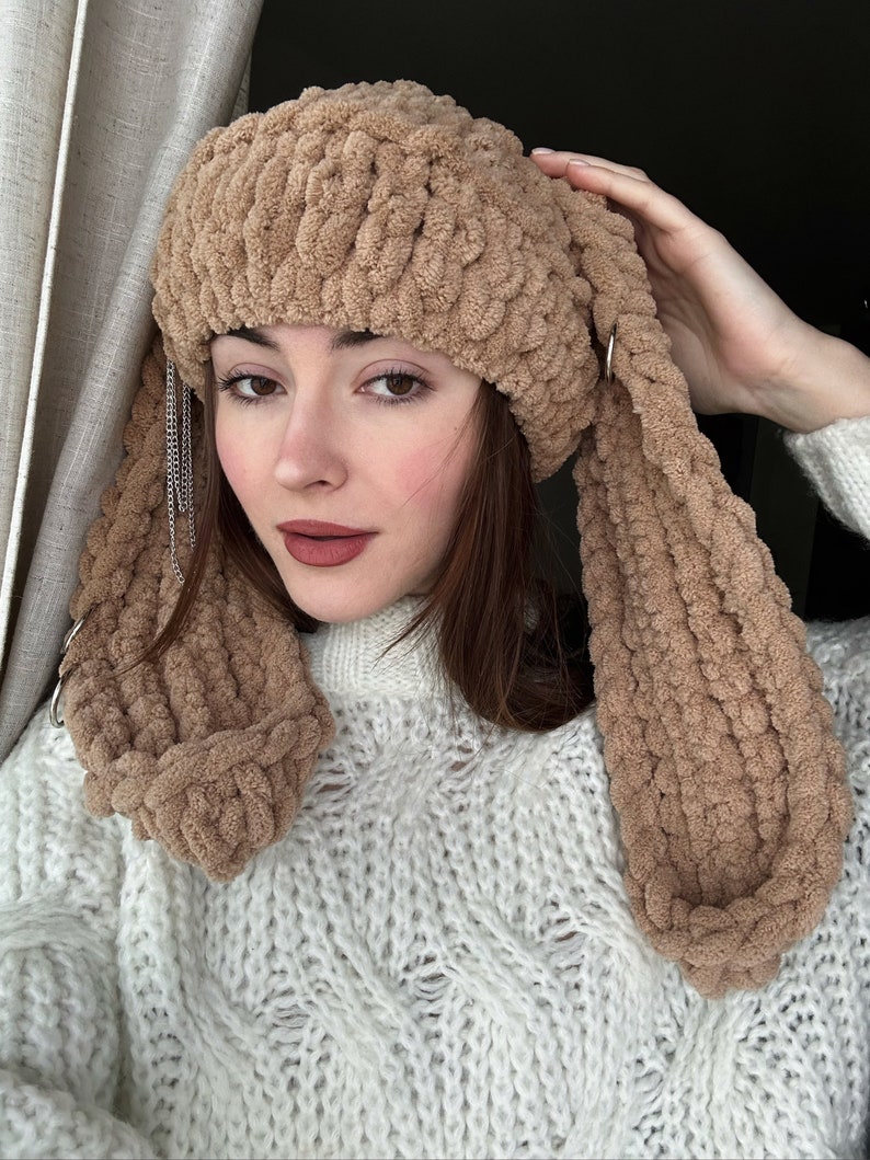 Bunny Knited Hat Bear Winter Hat With Ears Baby Animal Hat Etsy