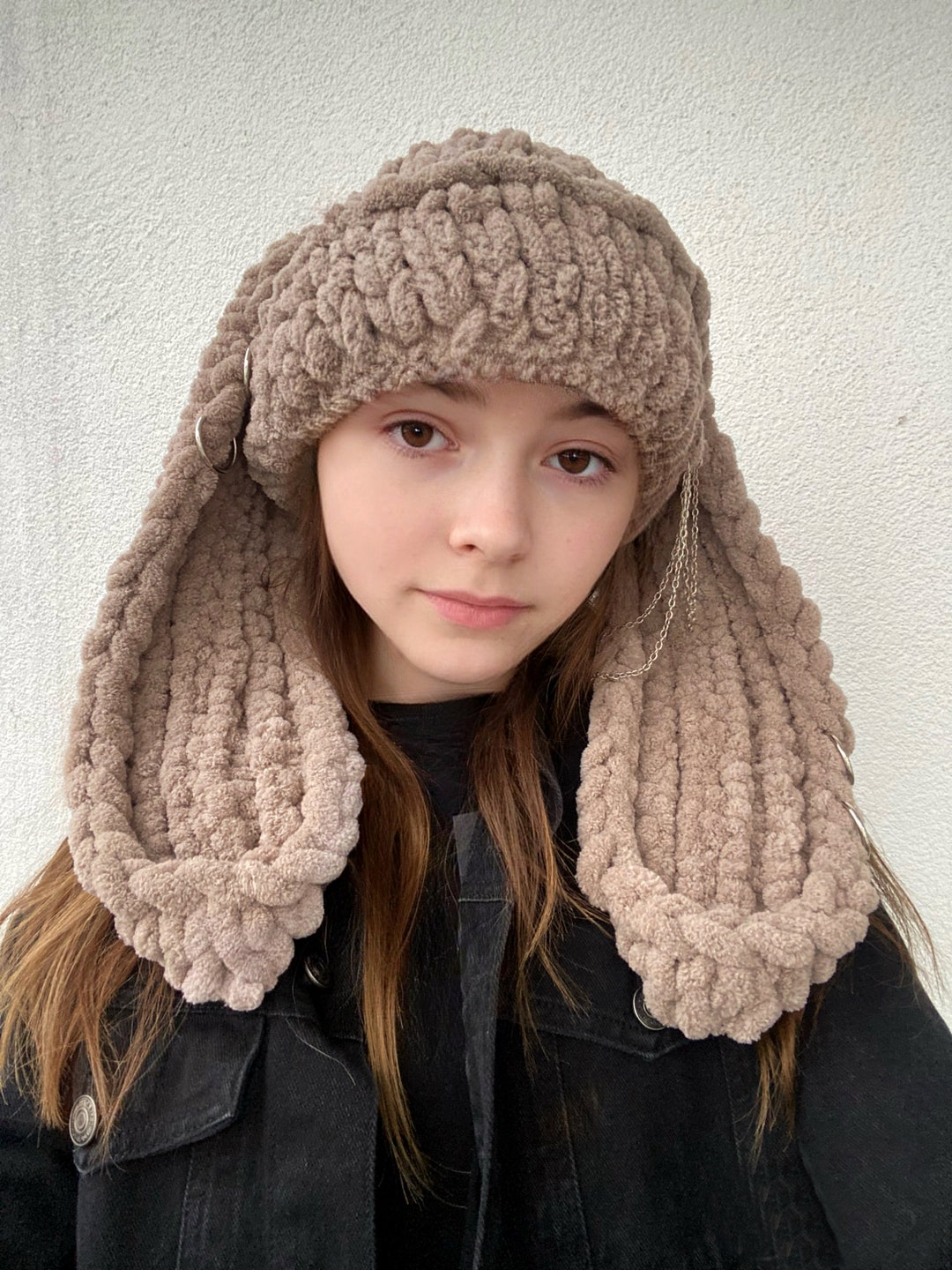 Bunny Knited Hat, Bear Winter Hat With Ears, Baby Animal Hat, Beanie