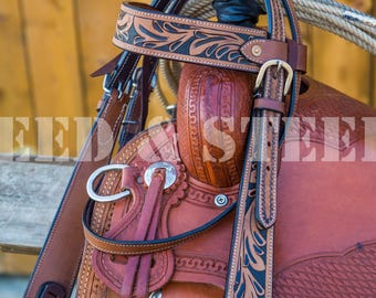 Heavy duty vaquero style western headstall