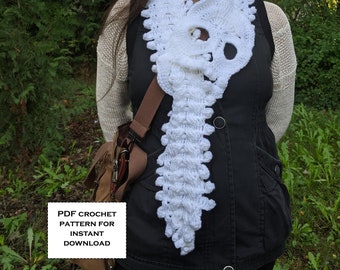 Skeleton Scarf Crochet Pattern PDF Instant Download