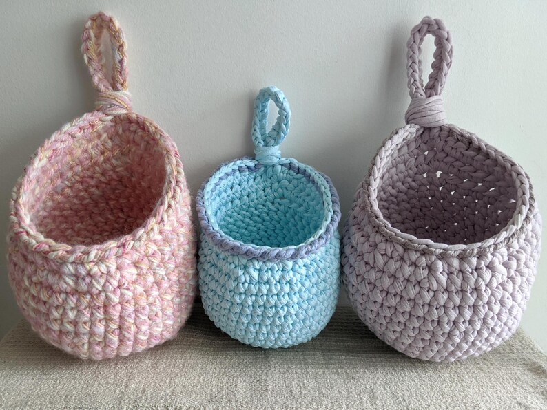 Cocoon Hanging Basket Crochet Pattern PDF, Crochet Basket, Hanging