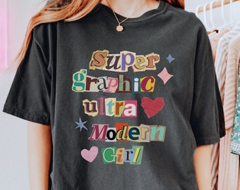 Super Graphic Ultra Modern Girl T shirt Inspired by Chappell Roan Merch the Rise and Fall of a Midwest Princess Comfort Colors Oversized Etsy