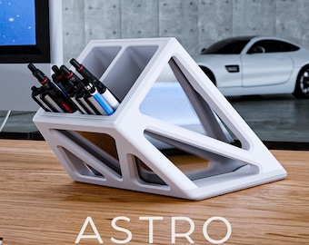 Aluminum & 3D Printed Desk Organizer: Modern Minimalist Design