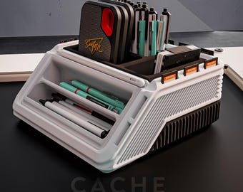Modular 3D Printed Desk Organizer: Customizable Tech Storage