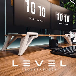 32&quot; Walnut Monitor Riser | Minimalist Desk Stand