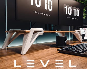 32" Hardwood Monitor Riser | Minimalist Desk Stand