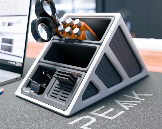 PEAK: 3D Printed Desk Organizer - Modern & Minimalist