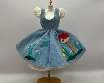 1963 Original Barbie Clothing Friday Night Date #979 Powder Blue