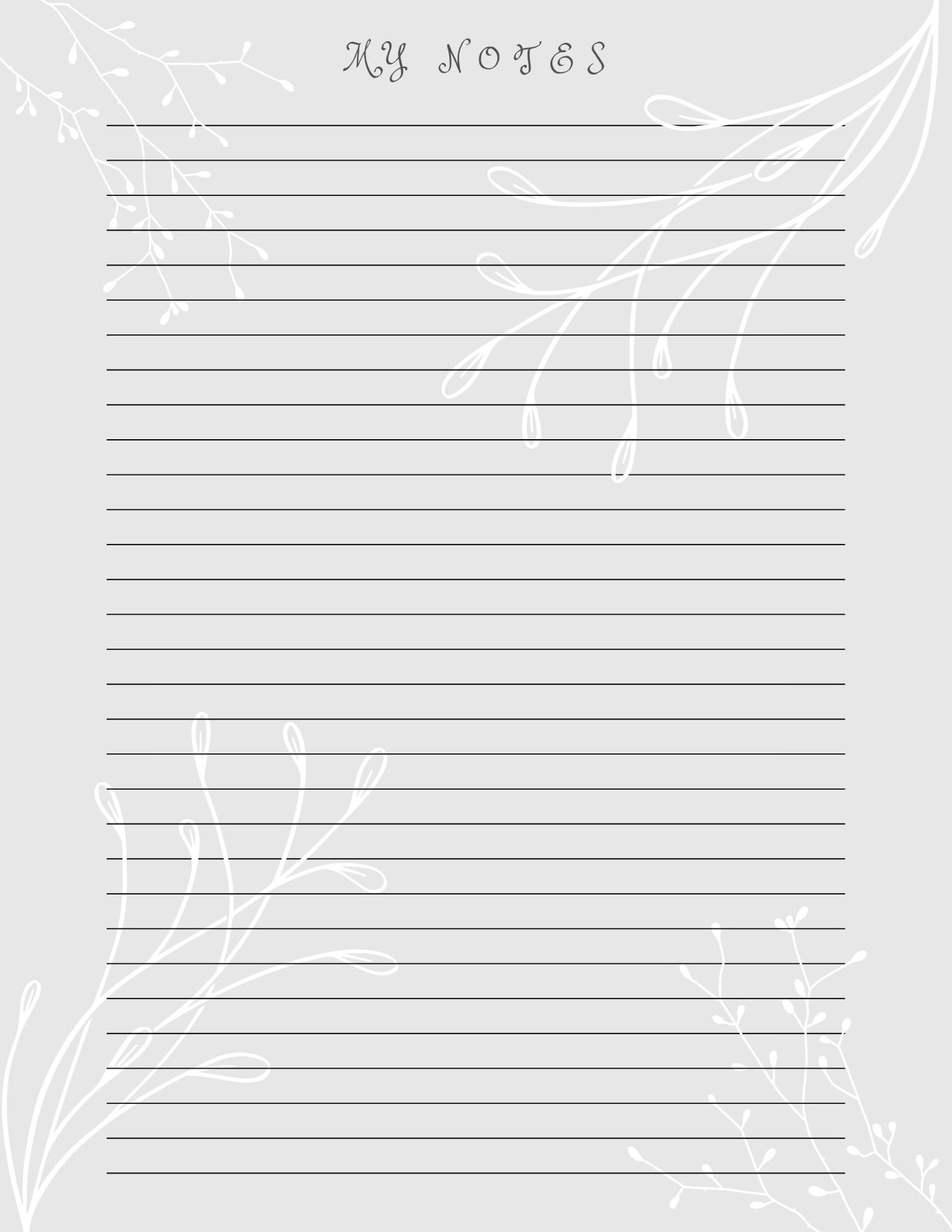 Notes Page Printable - Etsy