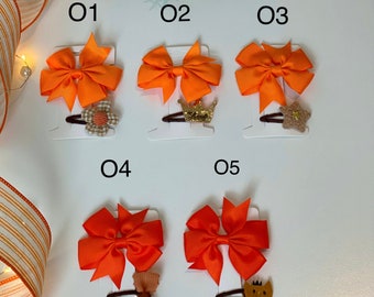 SET of Two: Bow and Mini Hair Clip, Baby Toddler Hair Bows Clips, Baby Girl Bows, Hair Clips, Toddler bows, Small Bow's.