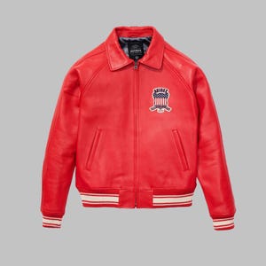 Handmade Avirex Leather Jacket, Avirex Bomber Flight Jacket, Mens Varisty Jacket, Genuine Leather Avirex Leather Jacket for him