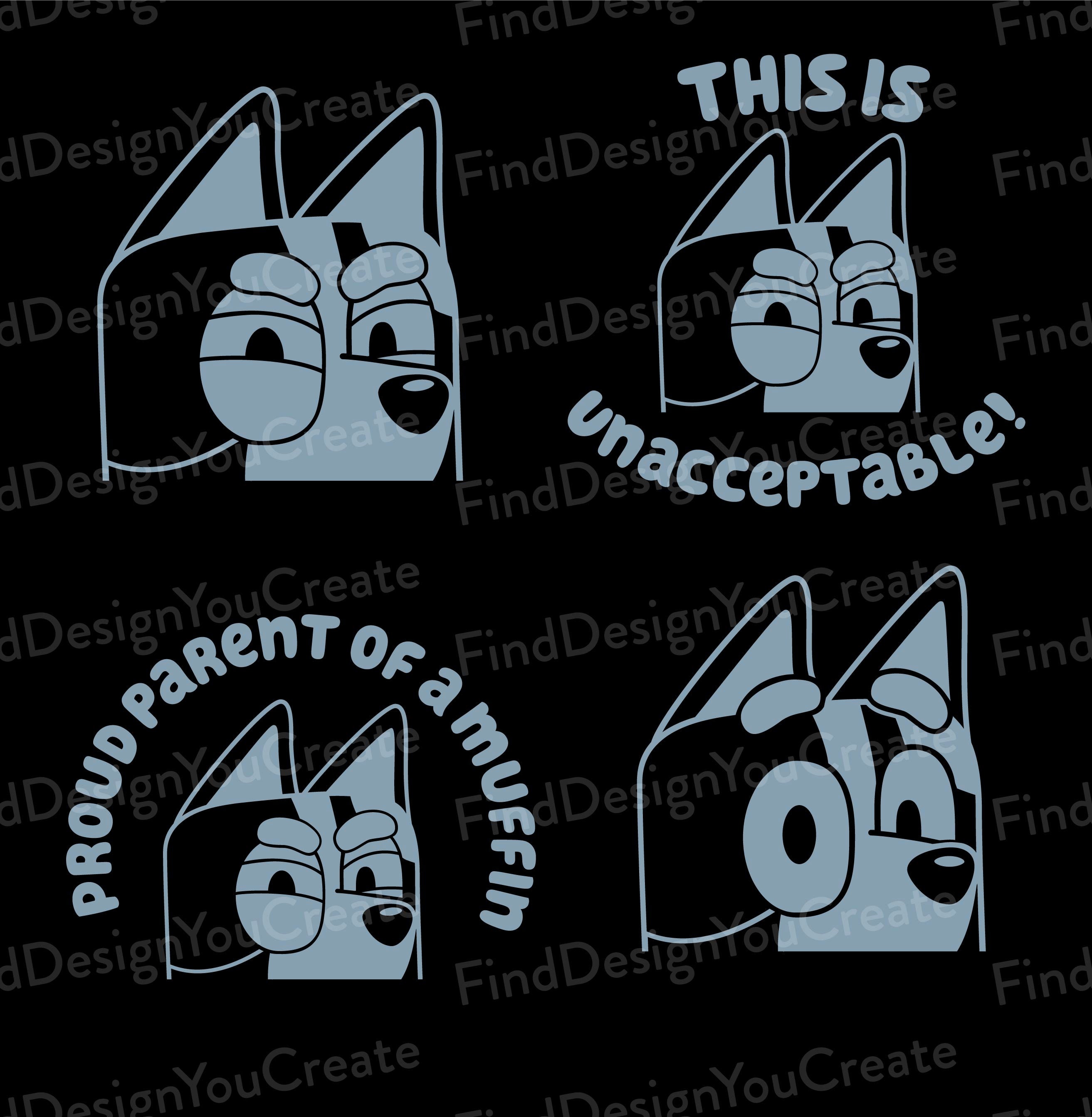 Bluey muffin Pack SVG PNG Etsy Canada