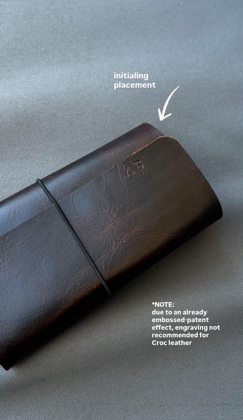 Personalized Leather Journal Cover Trifold, A6 A5 Refillable Traveler’s ...