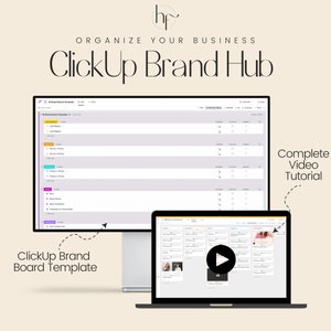 ClickUp Template for Business Hub, Clickup Up Brand Board for Small Business Marketing ClickUp Template, Business Planner ClickUp Template