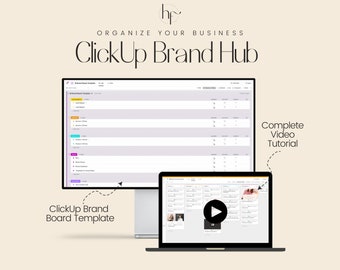 ClickUp Template for Business Hub, Clickup Up Brand Board for Small Business Marketing ClickUp Template, Business Planner ClickUp Template
