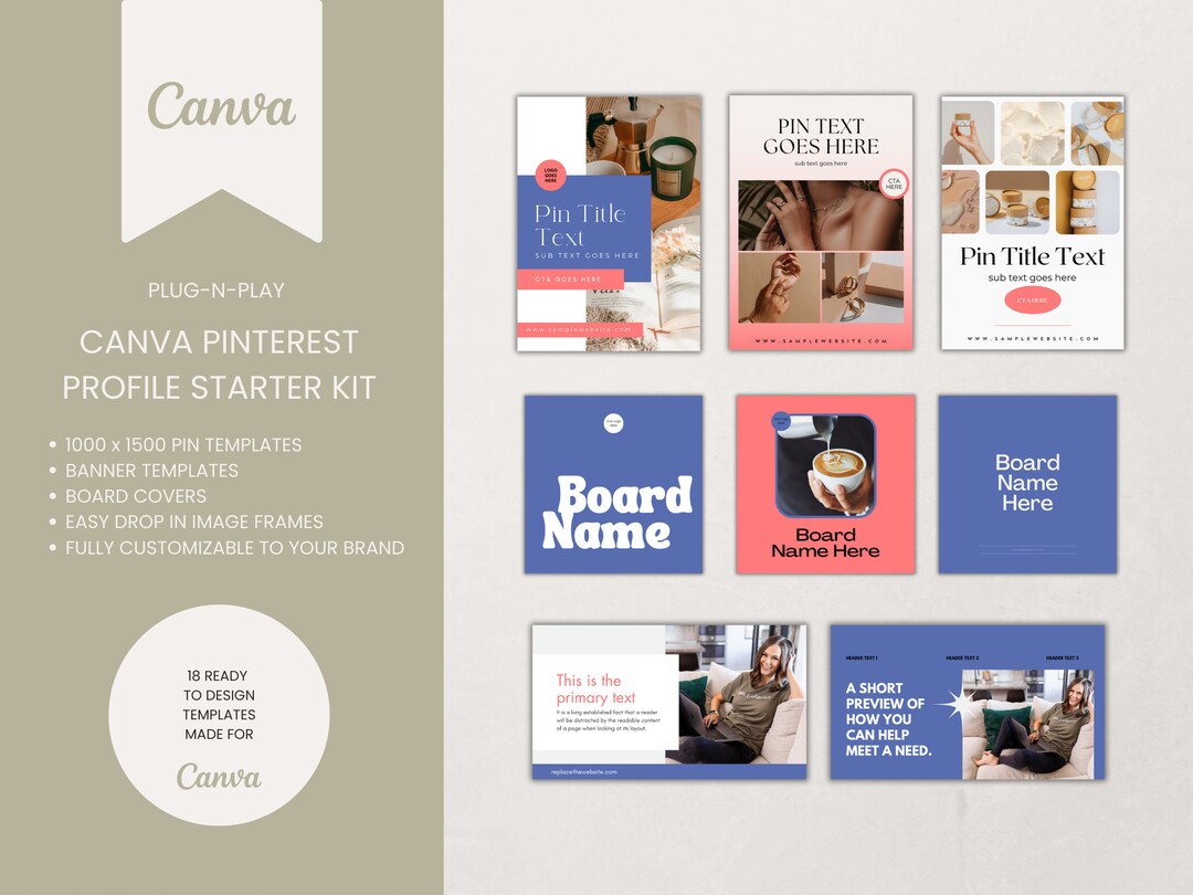 Pinterest Profile Starter Kit, Pinterest Board Covers, Pinterest ...