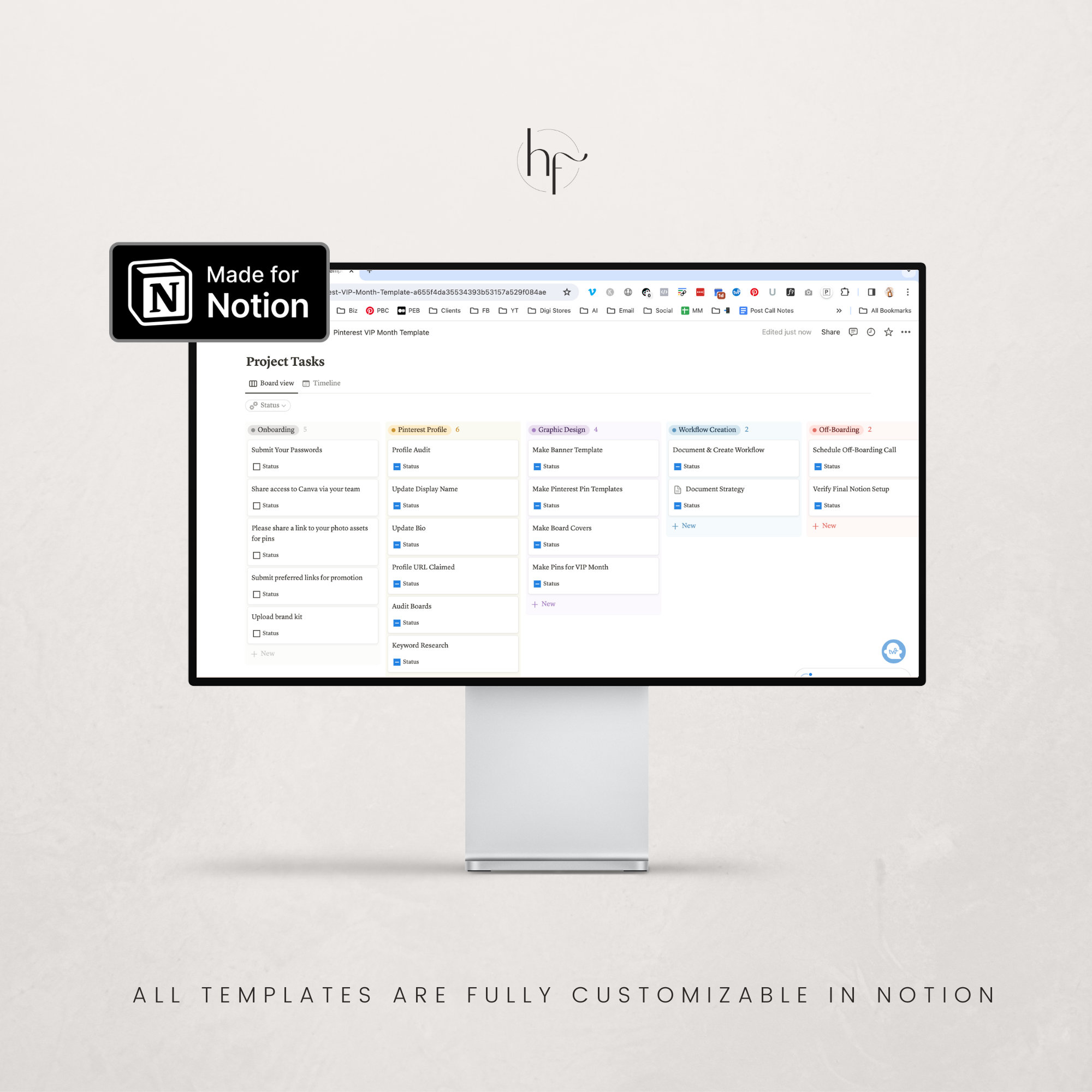 Pinterest VIP Month Template Built for Notion | Notion Template for ...