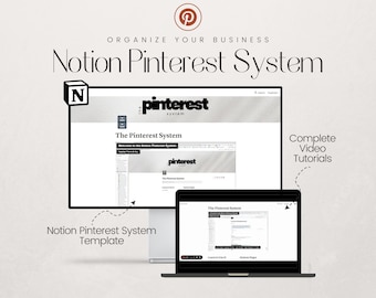 Notion Dashboard for Pinterest Marketing Notion Content Hub, Pinterest Workflow and Marketing Strategy Planner for Business Notion Templates