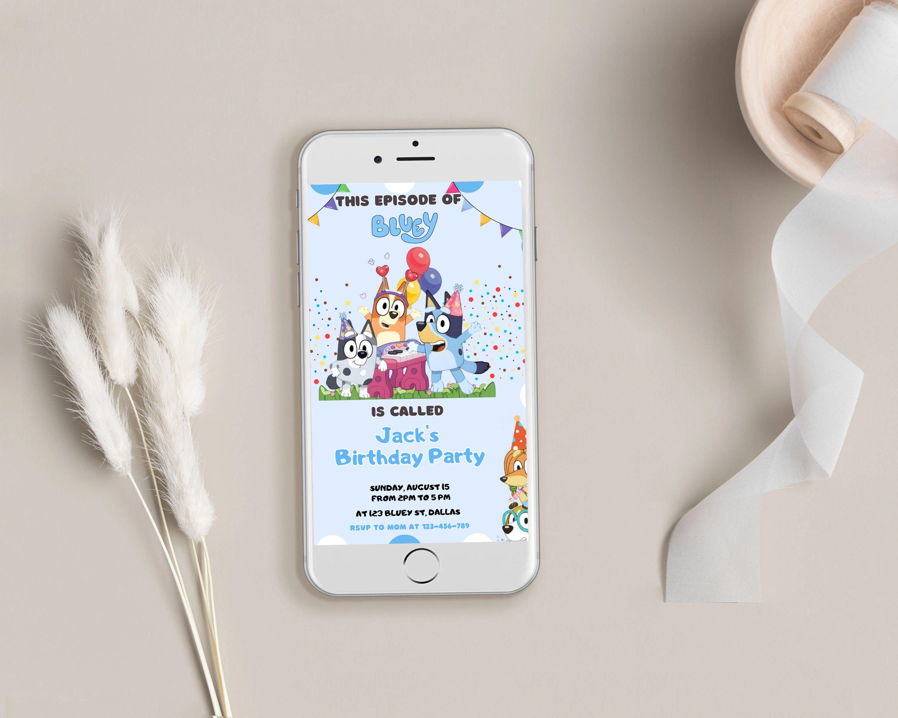 Bluey Party Template & Thank You Tag