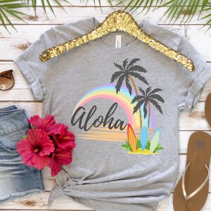 Aloha Shirt*Hawaii Rainbow Shirt*Hawaii Vacation Tshirt*Hawaii Vacay Shirt*Hawaii Family Trip Shirt*Hawaiian Gift