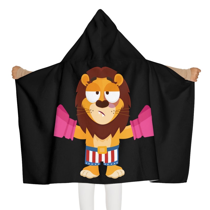 Boxer shops Lion Design Youth Hooded Towel