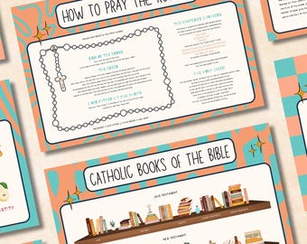 Catholic Educational Placemats: Homeschool & Sunday School Printables (Digital Download)