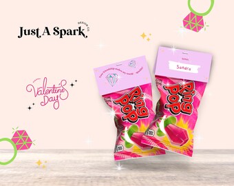Ring Pop Valentine's Day Cards: Classroom Birthday Favors (PDF)
