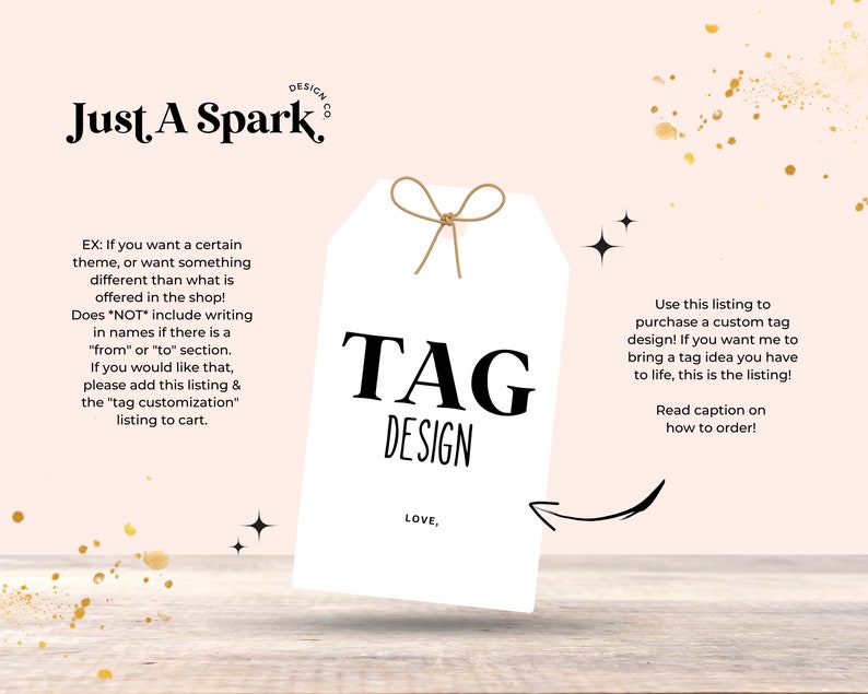 Tag Design, Custom Tag Design, Personalized Tag Design, Custom Favor Tags image 1