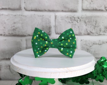 Green with Mini Shamrocks St. Patrick's Day Hair Bow