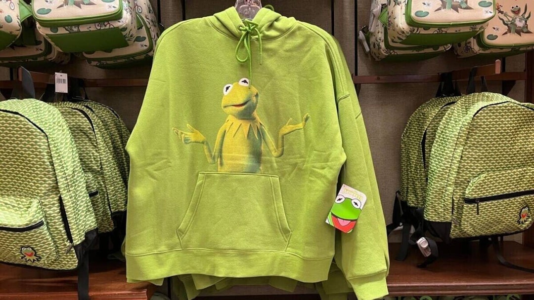 Kermit the Frog Muppets Hooded Sweatshirt Hoodie Disney Parks Etsy