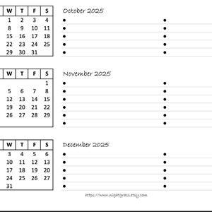 2025 6-month at a Glance Minimalist Calendar, 8.5x11 Instant Digital ...