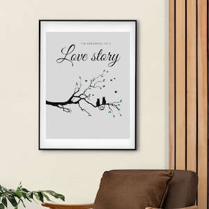 Whimsical Cat Love Print: Heartfelt Valentine&#39;s Art - Instant Digital Download
