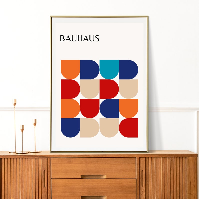 Bauhaus Exhibition Poster: Geometric Minimalist Art (digital Download ...