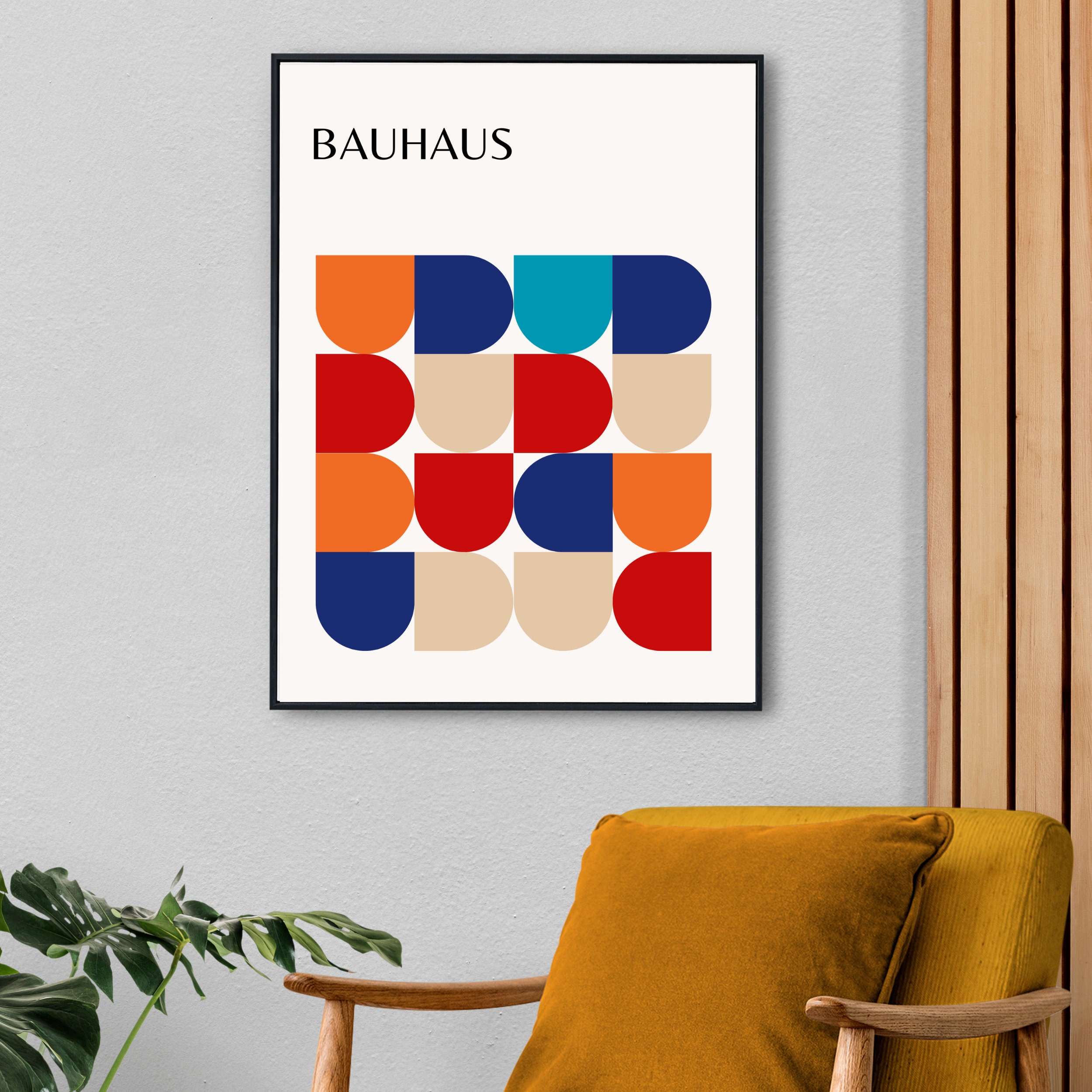 Photo inspiration: Geometric Minimalist Wall Decor For Coding Rooms Reference: Bauhaus Exhibition Poster Geometric Minimalist Wall Art