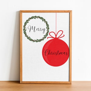 Christmas Balls Wall Art: Festive Holiday Poster (Digital Download)