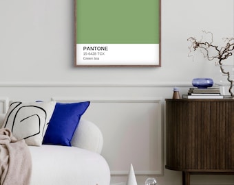 Green Tea Pantone Poster: Serene Green Wall Art (digital Download