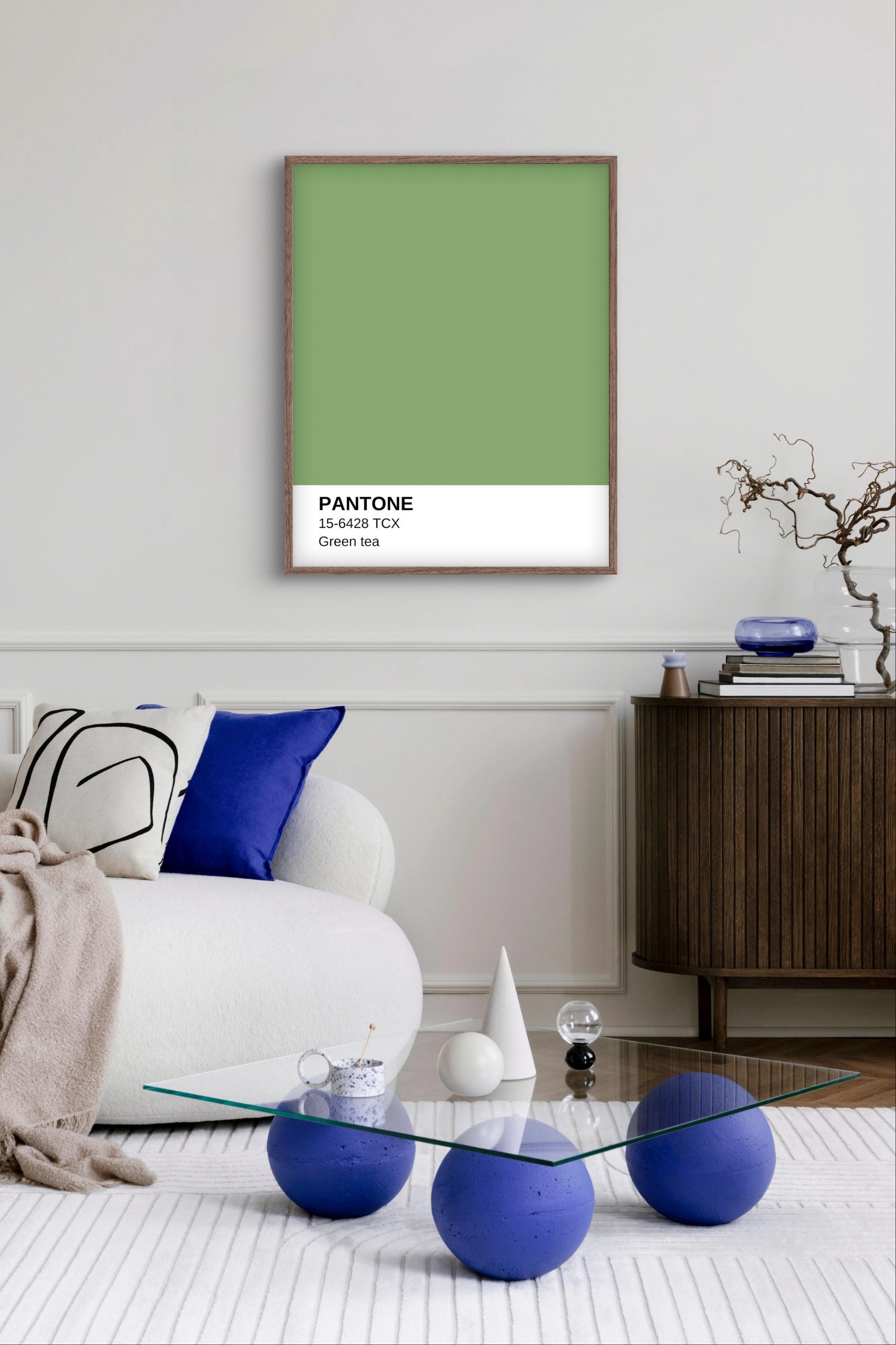 Green Tea Pantone Poster: Serene Green Wall Art (digital Download