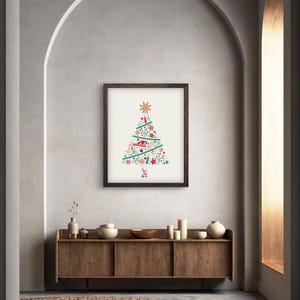 Abstract Christmas Tree Printable - Minimalist Cozy Christmas Decor - Nursery Christmas Wall Decor - Digital Download- Living room decor