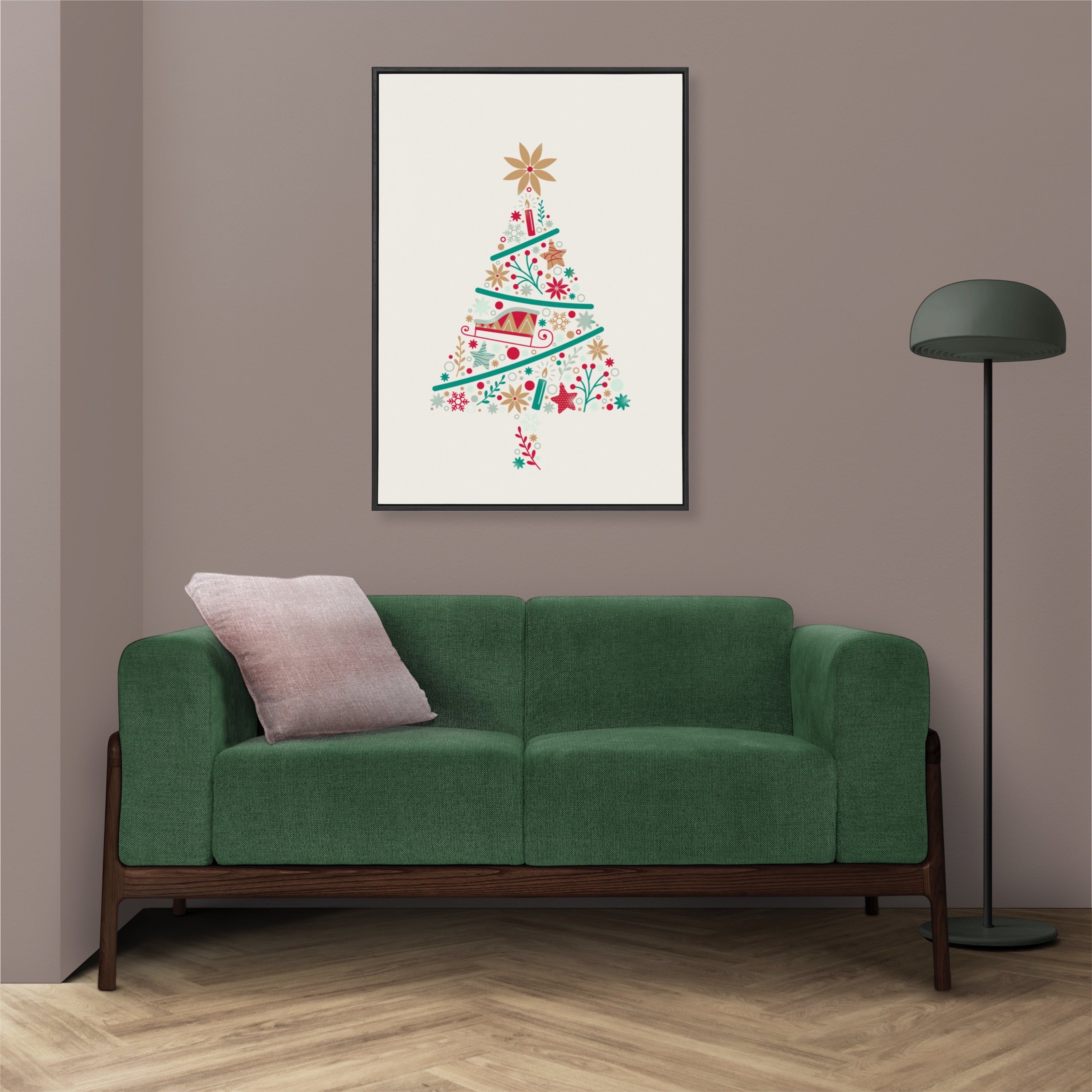 Abstract Christmas Tree Printable - Minimalist Cozy Christmas Decor ...